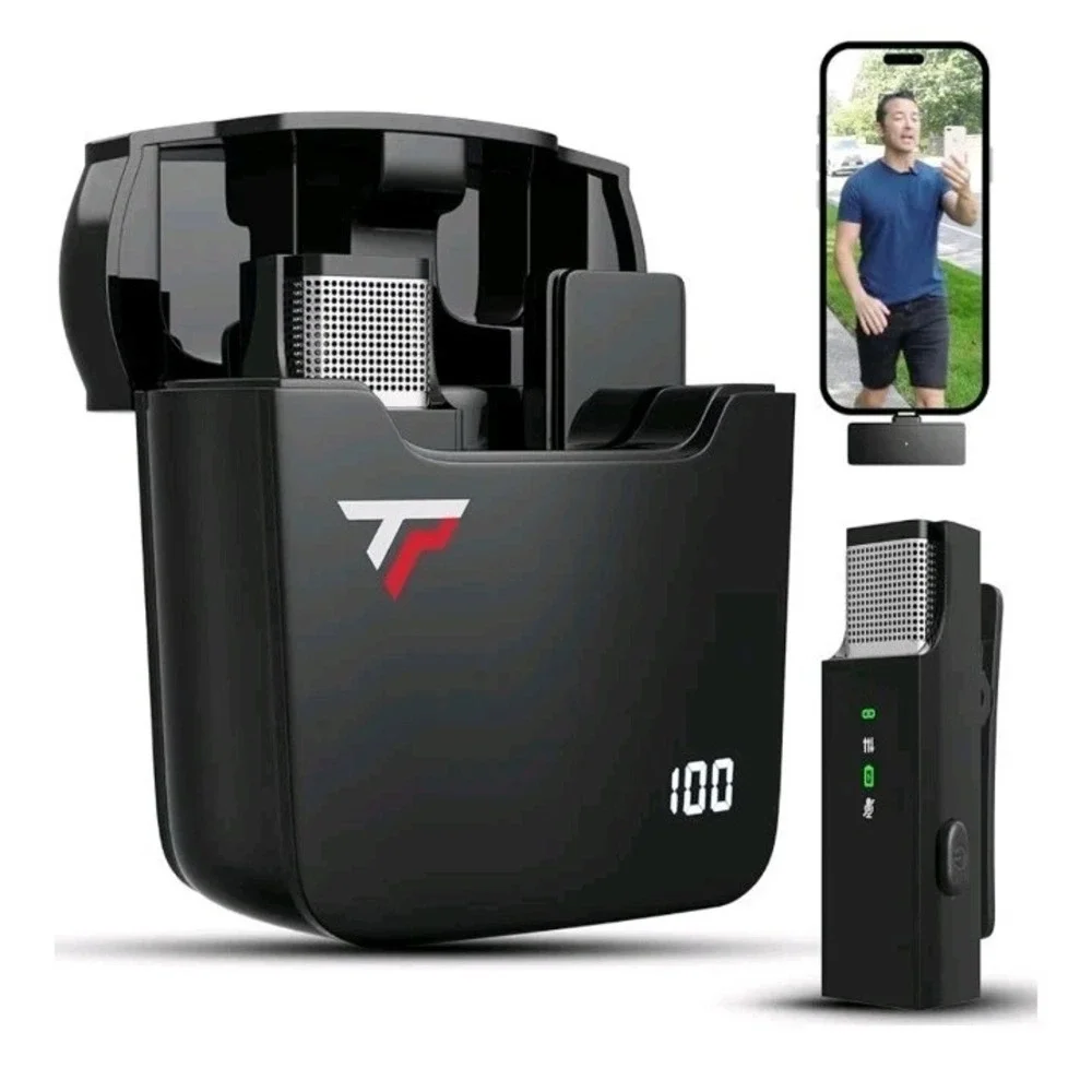 TikTalkPro Wireless Lavalier Microphone for‎ iPhone - Single 2.4 Ghz Mic, Audio